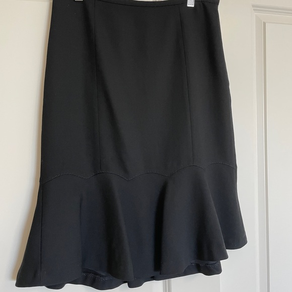 ANN TAYLOR LOFT black wool skirt - Picture 2 of 10
